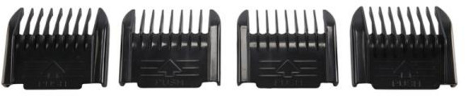 전기 클리퍼 액세서리 4 개 컷 클리퍼 리미트 빗 가이드 부착 크기 이발사 교체 1mm1mm2mm3mm