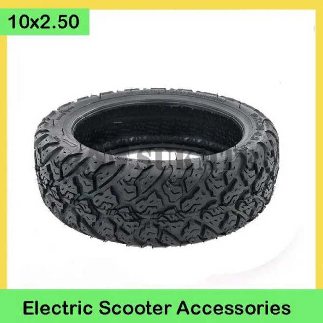 10 인치 오프로드 타이어 10X2.50-6.5 전기 스쿠터 액세서리 용 튜브리스 내마모성