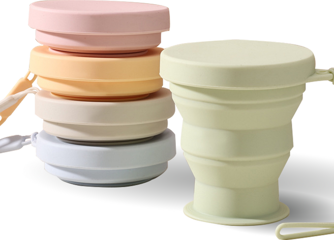 이지스홈 실리콘 양치컵 거꾸로 양치컵 접이식, 2개, 민트