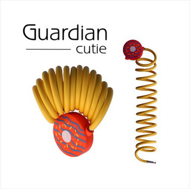 가디언 큐티 자전거 자물쇠 열쇠 케이블락 잠금장치 도넛 유모차 퀵보드, 1개