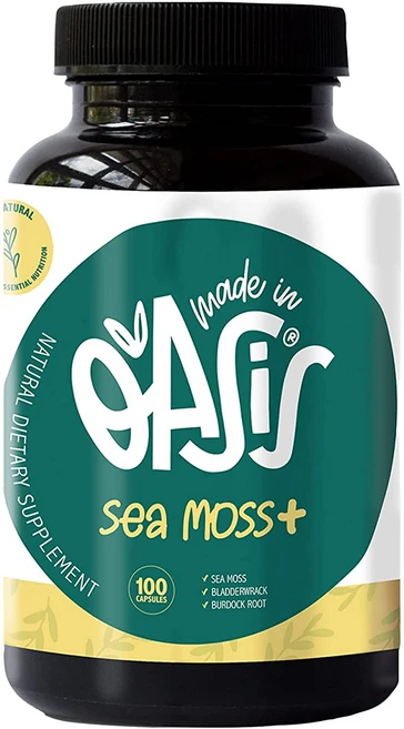 Made in Oasis의 씨모스 우엉 뿌리가 포함된 유기농 바다 이끼 100정, 1개 - 쿠팡