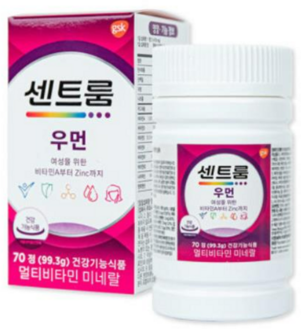 센트룸 멀티 비타민 포 우먼, 70정, 1개