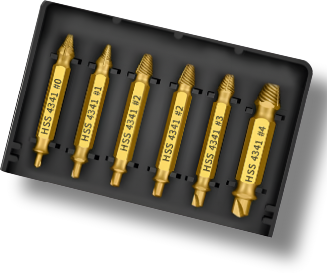 아티 히다리탭 볼트 리무버 6pcs hss, 1개