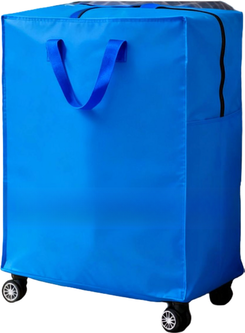 바퀴달린 수납 여행 가방 장바구니 캐리어 쇼핑카트 특대형 180L, 블루, 1개