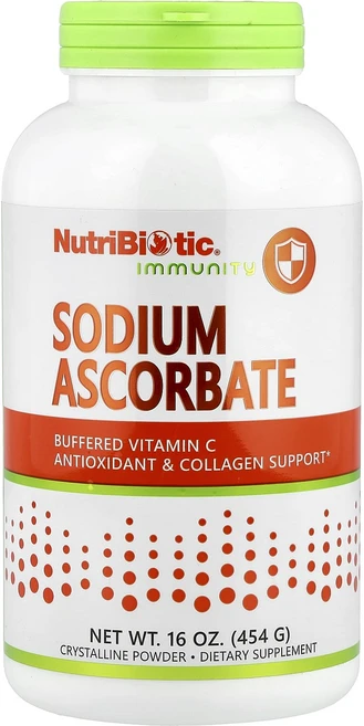 NutriBiotic Immunity 아스코르브산 나트륨 결정질 분말 454g(16oz), 454g, 1개 - 쿠팡