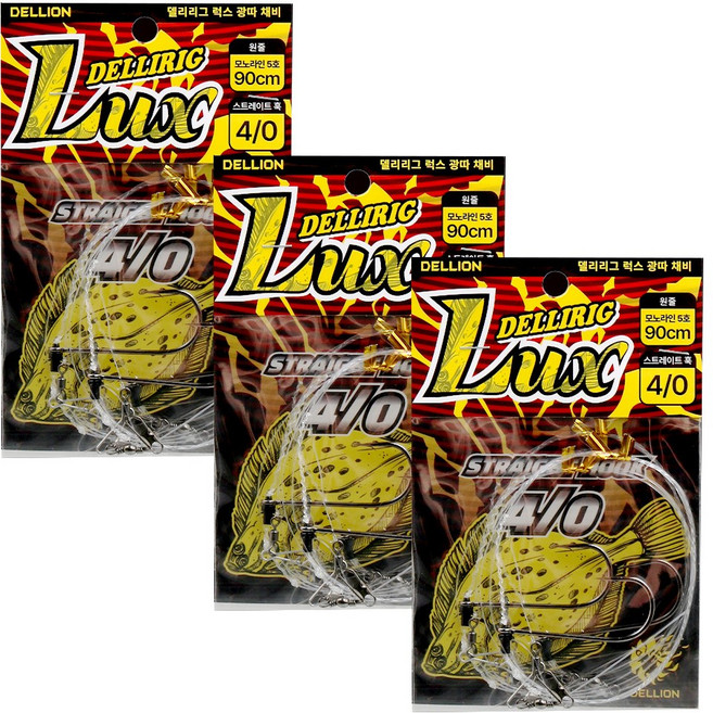 델리리그 럭스 광따 채비3개입 3개1세트 유동식 단차조절 광어다운샷 채비, 1개, 3개입
