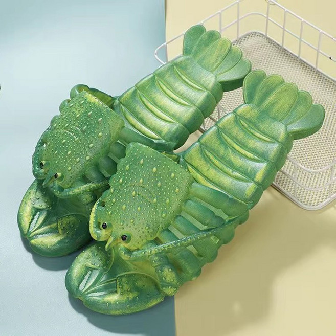 JINYOUQIAN 슬리퍼 남녀 여름 랍스타슬리퍼 커플 아웃도어 비치샌들 웃긴슬리퍼