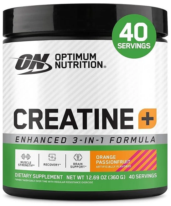 옵티멈뉴트리션 크레아틴 모노하이드레이트 플러스 파우더 헬스 운동 보충제 딸기 복숭아 360g 40회분, 360 Gram (Pack of 1), Orange Passionfruit, 1개 - 쿠팡