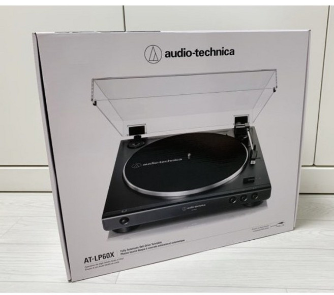 오디오테크니카 턴테이블, 블랙, AT-LP60X