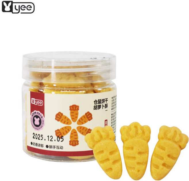 YEE 당근케이크 이갈이쿠키 햄스터 간식 이갈이, 1개, 30g