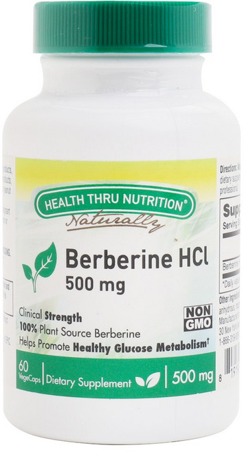 Health Thru Nutrition 小檗鹼 500mg 植物膠囊, 1個, 60入