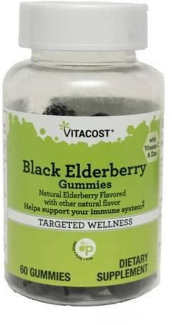 비타코스트 비타민 C & 아연 블랙 엘더베리맛 구미 60정, 1개 - 쿠팡