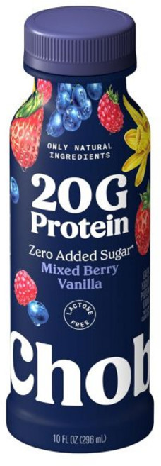 초바니® 20g 저지방 그릭 요거트 음료 혼합 베리 바닐라 10액량 온스, 10 플로우 온스 (1개 팩)