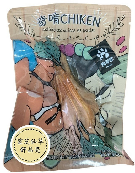 CHIKEN奇啃 機能鮮嫩雞腿 70G 寵物零食, 1個, 奇啃雞腿70g-靈芝仙草, 雞, 靈芝仙草