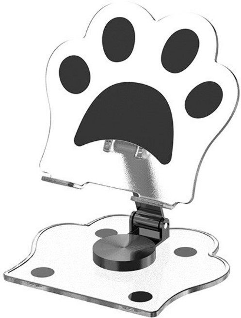 可愛 折疊 手機平板支架 辦公室小物, 黑, 1個