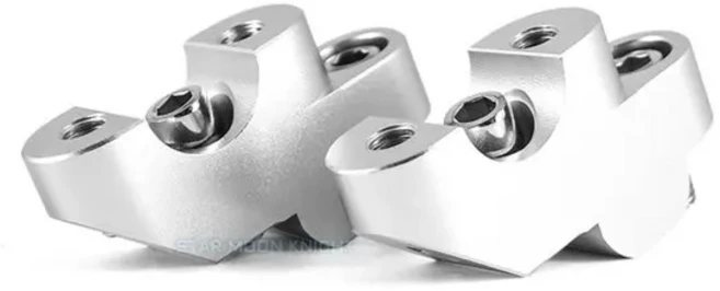 혼다 호환 NC750X DCT 오토바이 액세서리 라이저 리프팅 핸들 바 클램프, 02 Silver No logo