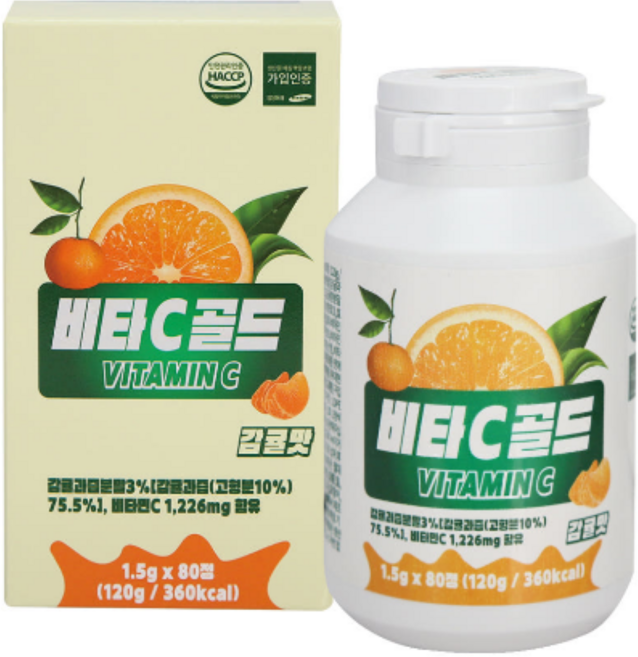비타C골드 감귤맛 (240g), 160정, 1개