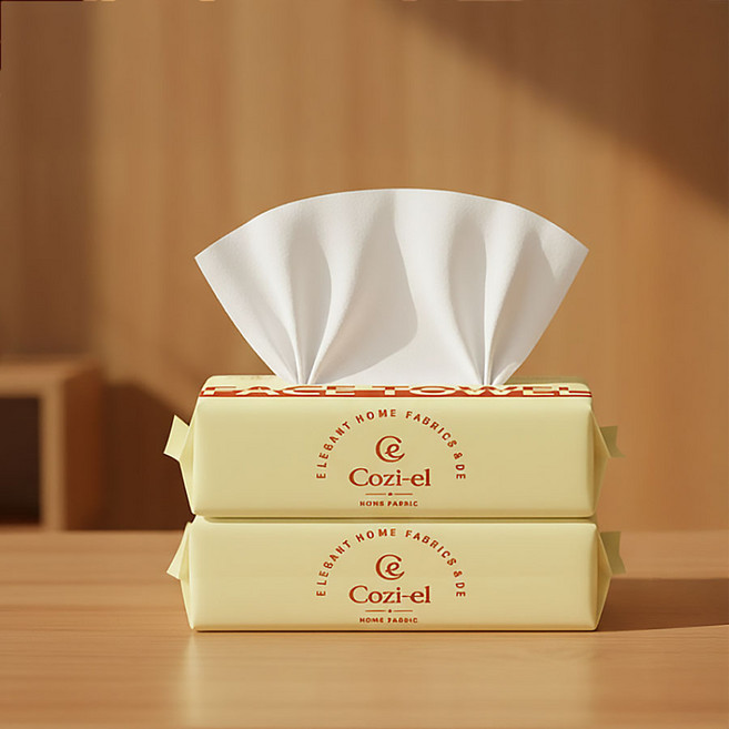 코지엘 페이스 타올 일회용 세안타올 뽑아쓰는 1회용 수건 200x200mm, 2개, 100개입