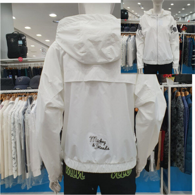 디즈니골프 여성용 SS봄 세미오버핏 후드점퍼 DO1LJP004WH_GN