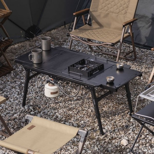 아베나키 브랜드관 코모도 IGT 우드 테이블 높이조절 좌식겸용 366735, 브라운