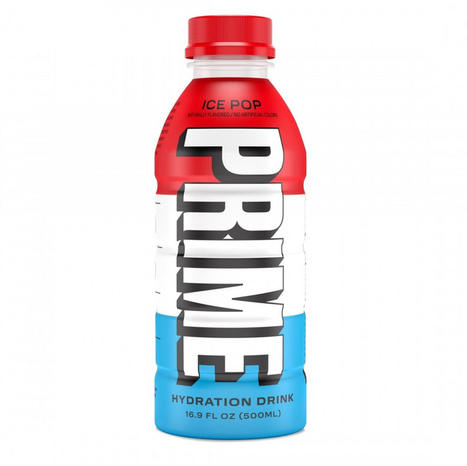 PRIME HYDRATION 프라임 하이드레이션 스포츠 음료 노슈가 카페인 프리 아이스 팝, 500ml, 1개