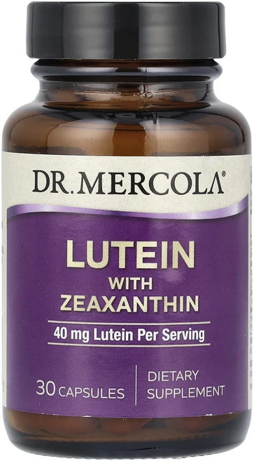 Dr. Mercola 루테인 및 제아잔틴 40mg 캡슐 30정, 1개 - 쿠팡
