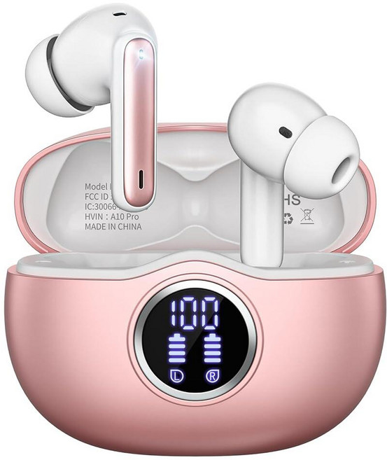 Fhumsh A10 Pro Wireless Earbuds Bluetooth 5.3 HiFi Stereo 50H Playback LED Digital Display Earpho, Fhumsh A10 Pro Wireless Earbud