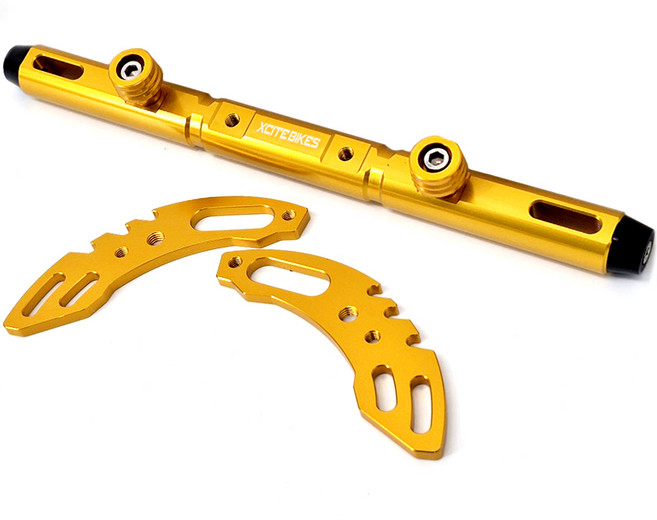 바이크 크로스바 멀티바 봉지걸이 핸들바 거치대 슈퍼커브 NMAX PCX XMAX 포르자 호환 오토바이 튜닝, 1박스, 골드