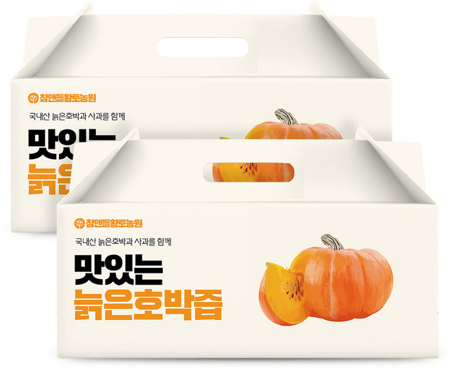 참앤들황토농원 국내산 맛있는 늙은 호박즙, 90ml, 60개