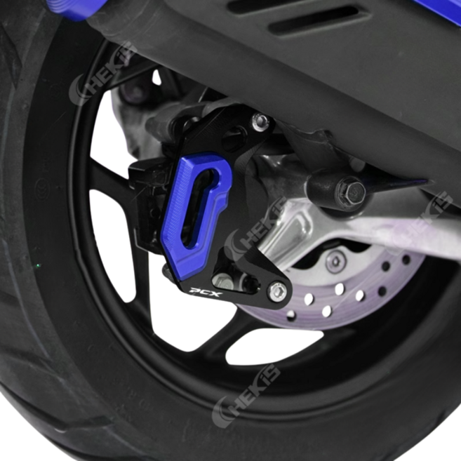 CHEKIS PCX 캘리퍼가드 리어 뒤쪽 디스크보호 리어휠가드, 1개, 블루