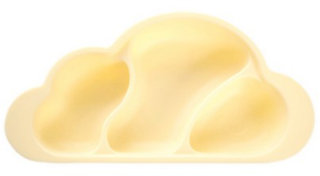 마더스콘 구르미 3칸 흡착식판, Yellow (노랑), 10개