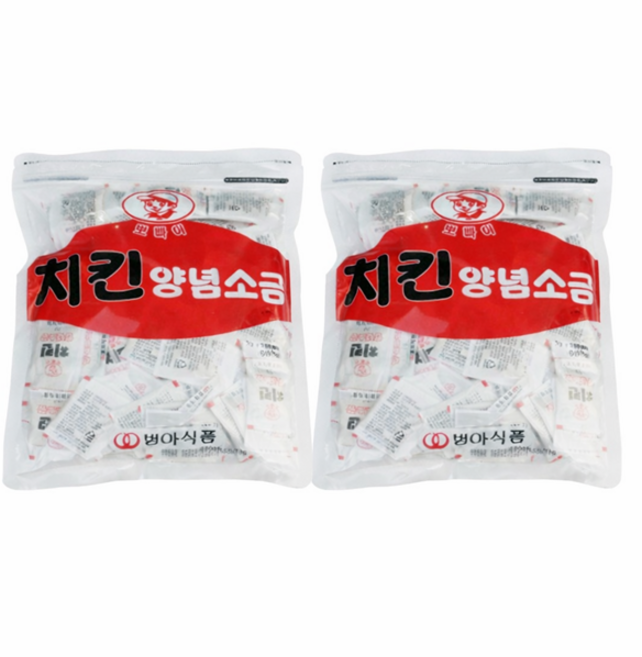 범아 치킨양념 소금(3g 200p) 600g 2개, 400개, 3g