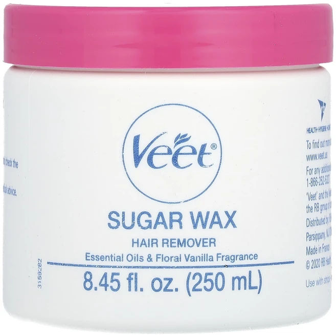 Veet 설탕 왁스 헤어 리무버 에센셜 오일 & 플로랄 바닐라 14개입, Veet설탕왁스헤어리무버에센셜오일플로랄바닐라14개입, 250ml - 쿠팡