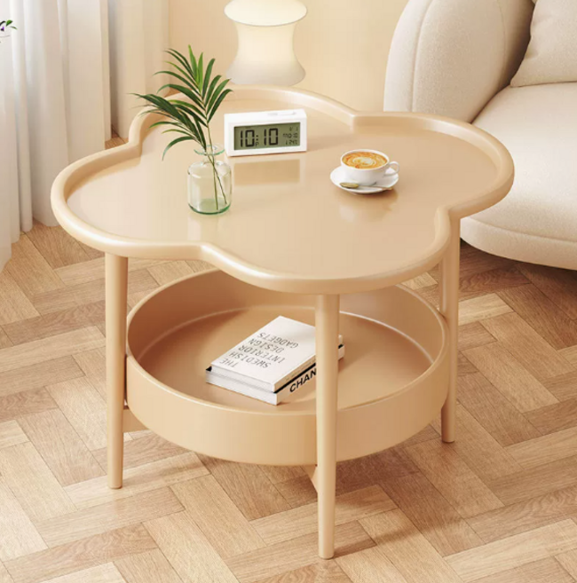 리쿠 협탁 사이드 테이블, 1개, 프리미엄 베이지