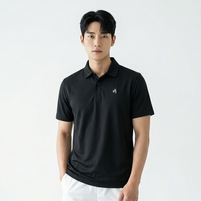 <김영주골프> 남녀공용 반팔 카라 티셔츠_에어스윙