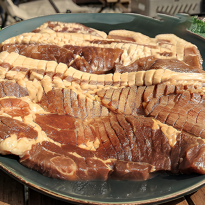 참바른 프리미엄 칼집 돼지 양념 왕구이 캠핑 글램핑 밀키트 밀프랩 생일 명절 잔치, 1개, 2kg