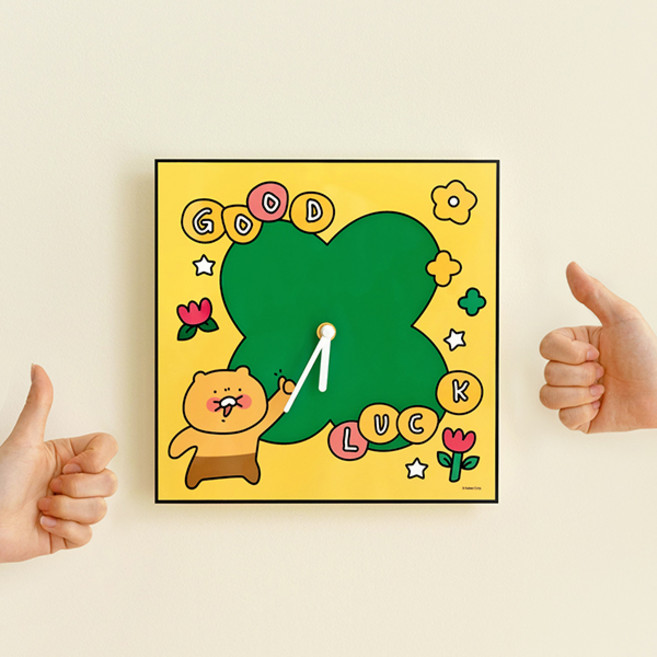 카카오프렌즈 슬로피 춘식 사각 벽시계, 단품