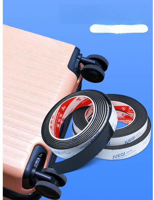 캐리어 바퀴 고무 접착식 테이프 휠 커버 덮개 여행용 보호대 부직포 무소음