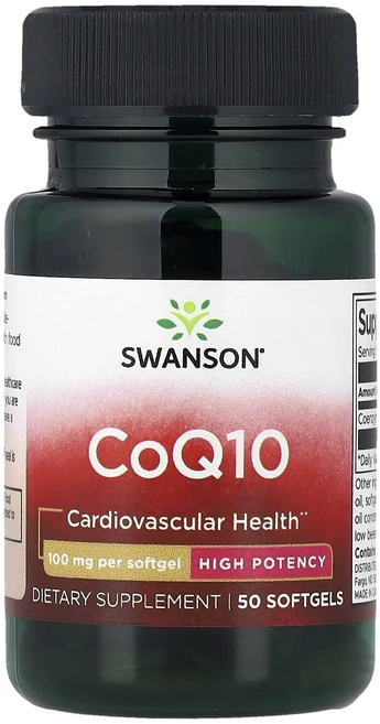 Swanson CoQ10 고효능 100mg 소프트젤 50정, SwansonCoQ10고효능100mg소프트젤50정, 1개 - 쿠팡