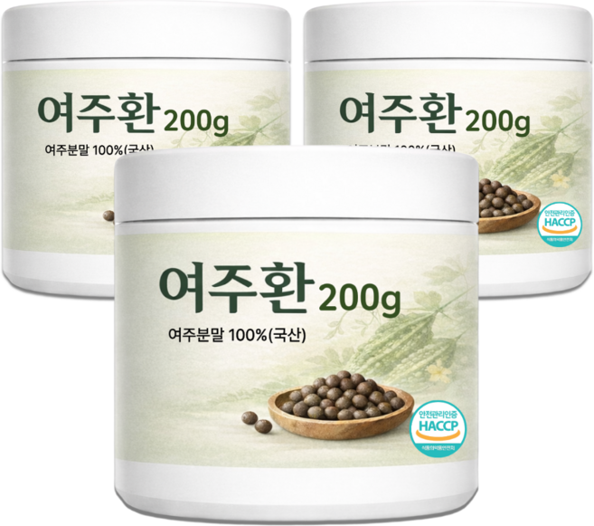 100% 국내산 여주환 국산 여주 환 식약청인증 하늘정연, 3세트, 200g