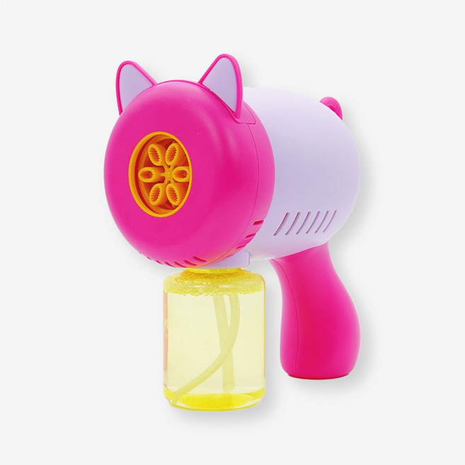 토이토 풍성한 돼지 자동 버블건 비눗방울 세트 장난감, 분홍 돼지, 1개