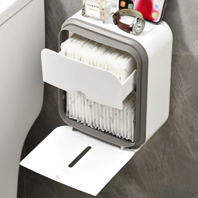 에이트몰 숨김수납 생리대 보관함, 1개, 화이트