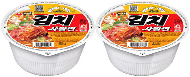농심 소컵 김치사발면, 2개