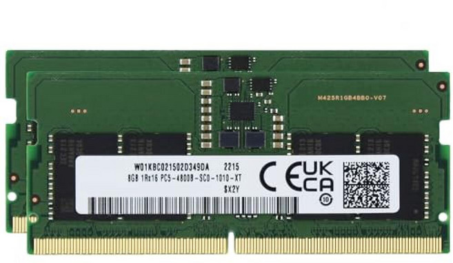 SK Hyn(하이닉스) 오리지널 8GB (1x8GB) DDR5 5600MHz PC5-44800 SODIMM 언버퍼드 Non-ECC 1Rx16 CL46 1.1v HMCG66AGB