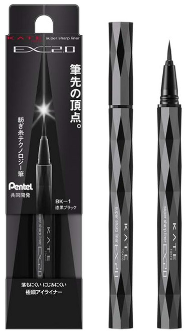 케이트 슈퍼 샤프 라이너 EX 2.0 BK-1 칠흑 블랙 0.6ml, 1개