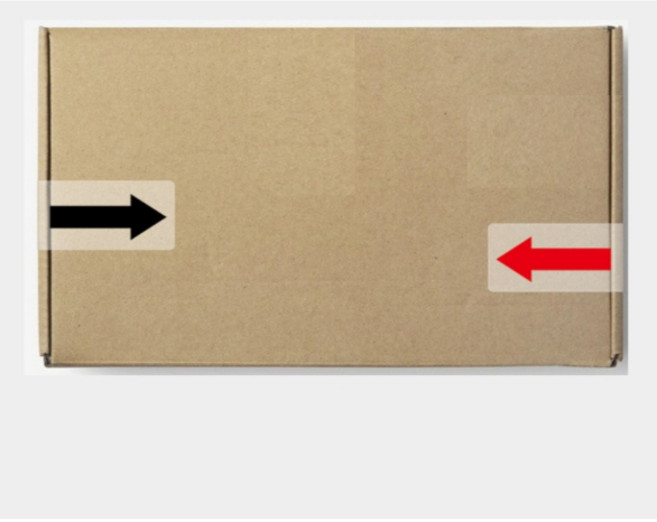 [오소사소] 방수재질 손잡이 화살표 스티커 40p 5매입 한세트, 레드