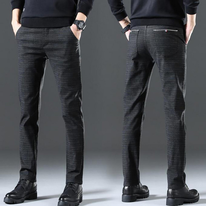 메인워크 중장년남성 빅사이즈 정장팬츠 가을 겨울 보온 정장 슬랙스 스판 아빠룩 캐주얼 루즈핏 비즈니스 심플 바지