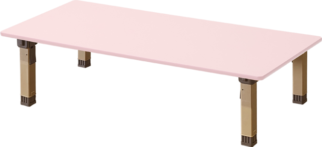 교연교구 학교.가정.교회.유치원.어린이집 전용 높이조절 접이식 [소형] 사각 책상, 분홍 소형칼라280/접이식