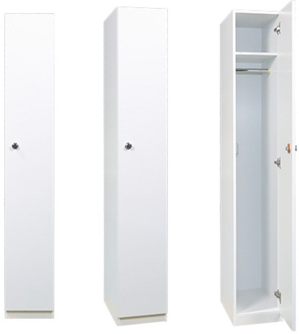 락카원 LPM 1단 1인용 락카장 수납장 캐비넷 락커 개인라커룸 사무실 병원 헬스장 사물함, 일반볼키(열쇠), 화이트