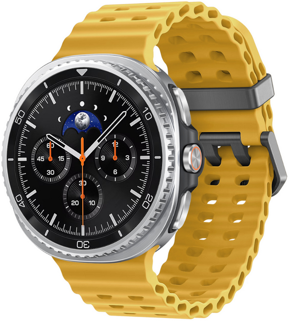 갤럭시워치8/8클래식 호환 스트랩 방수성 스포츠 마린 밴드 40mm 44mm 46mm, 노란색